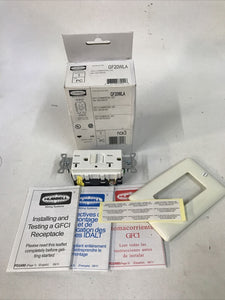 HUBBELL GF20WLA 20A 125V White GFCI Commercial LED Duplex Outlet Nema 5-20R