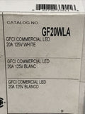HUBBELL GF20WLA 20A 125V White GFCI Commercial LED Duplex Outlet Nema 5-20R