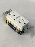 HUBBELL GF20WLA 20A 125V White GFCI Commercial LED Duplex Outlet Nema 5-20R