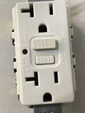 HUBBELL GF20WLA 20A 125V White GFCI Commercial LED Duplex Outlet Nema 5-20R