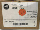 *Box Of 12* Allen Bradley 1492-WKD6 Ser. A IEC Knife Style Terminal Block