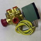 ASCO MP-C-103 272810-132-D 3/8” Solenoid Valve Coil With 4 Way Valve Assembly