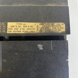 Square D Type LA 3 Pole Breaker LK-2049 600V AC 200V DC Trip Adjustment 400A