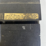 Square D Type LA 3 Pole Breaker LK-2049 600V AC 200V DC Trip Adjustment 400A