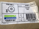Edwards Signaling 439D-10AW-R Red Fire Alarm Bell 20 To 24 VDC
