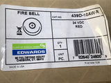Edwards Signaling 439D-10AW-R Red Fire Alarm Bell 20 To 24 VDC