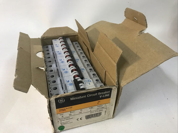 GE V17250 Type B Miniature Circuit Breaker V-LINE 50 Amp 10 kA 2 Pole 277/480V