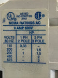 Eaton Cutler-Hammer A10AN0AD 9A 600V Magnetic Motor Starter Overload Relay