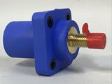 Marinco CLS40MRSB-D 1-1/4” Blue CLS Male Panel Mount Threaded Stud 400A 600V