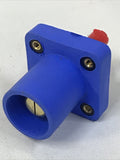 Marinco CLS40MRSB-D 1-1/4” Blue CLS Male Panel Mount Threaded Stud 400A 600V