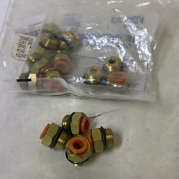 SMC KQ2H07-U02A 1/4” Brass Male Adapter Lot Of 14
