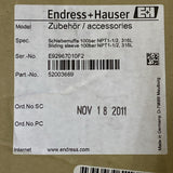ENDRESS HAUSER 52003669 Sliding Sleeve 100 Bar NPT 1-1/2  316L PN100
