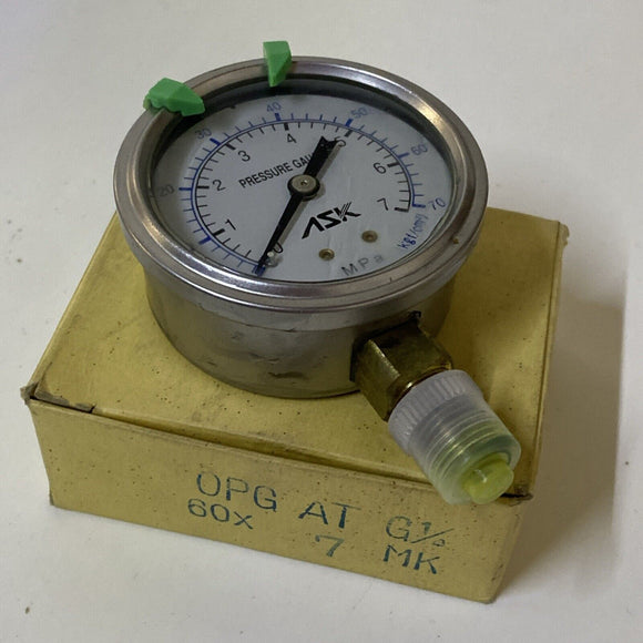 Ask OPG-AT-G1/4-60X7MK 2-1/2in 0-7 MPA 1/4in Pressure Gauge
