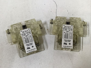 *Lot of 2* Allen Bradley 195-GA10 Auxiliary Contact Side Mounted Ser A