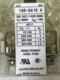 *Lot of 2* Allen Bradley 195-GA10 Auxiliary Contact Side Mounted Ser A