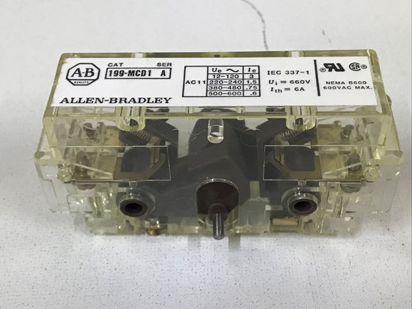 Allen-Bradley 199-MCD1 Mechanical Interlock Reversing Contactor Accessory NEMA