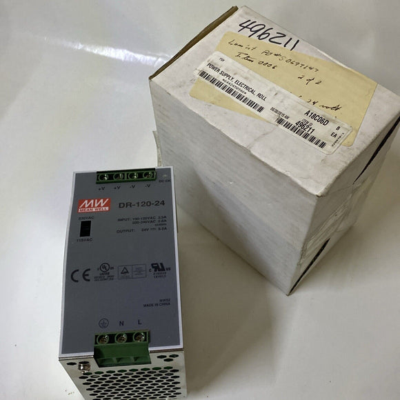 Mean Well DR-120-24 Power Supply 100-120VAC 3.3A