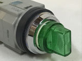 IDEC ASLN332220DN-G Green Illuminated Actuator Switch 24V LED Lamp