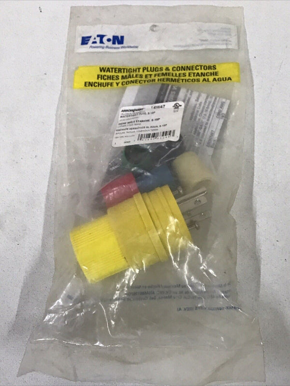 *SEALED* Eaton Arrow Hart 14W47 Watertight Plug 5-15P 15A 125V 2P 3W