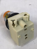 Square D 9001K2L35A Amber Illuminated Push Button 9001KM35 Ser H 24-28V AC/DC