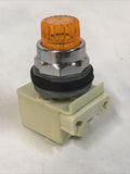 Square D 9001K2L35A Amber Illuminated Push Button 9001KM35 Ser H 24-28V AC/DC