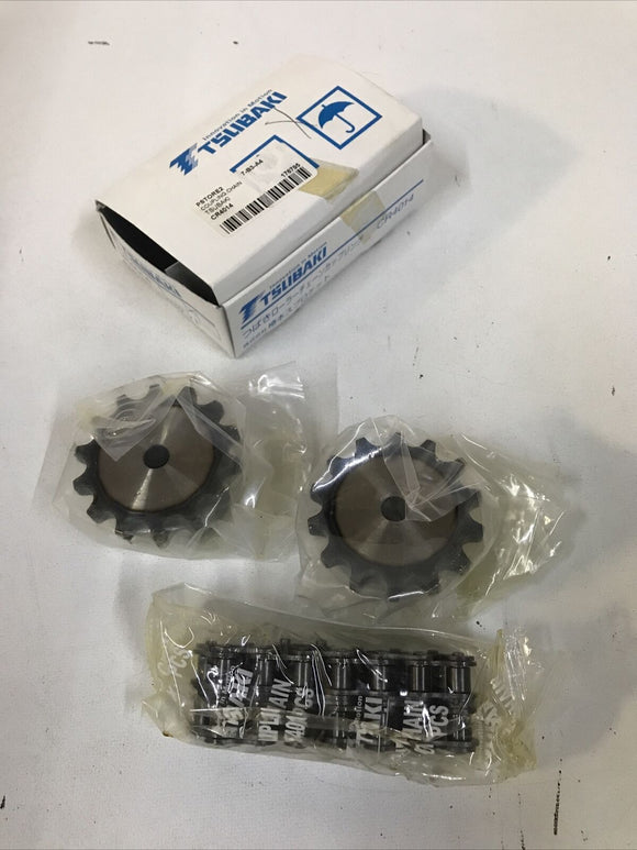 Tsubaki CR4014 Coupling Chain And Sprockets