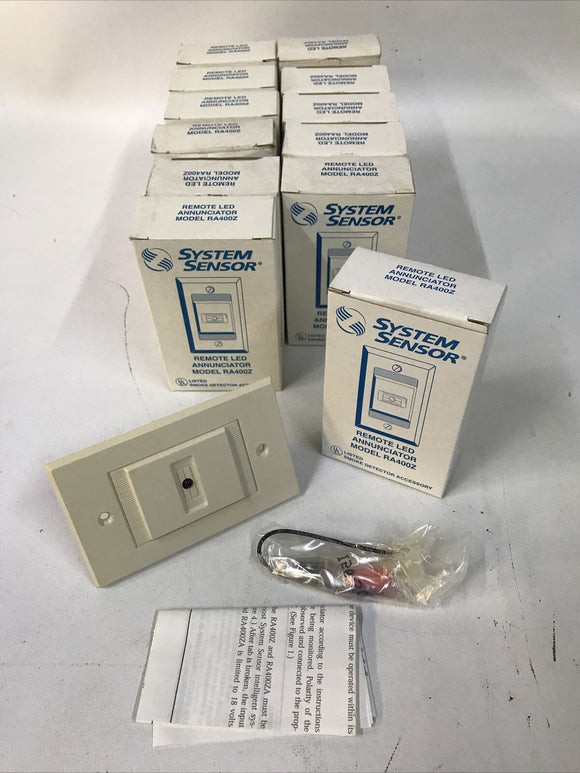 *LOT OF 12* System Sensor RA400Z Remote LED Annunciator Smoke Detector Accessory