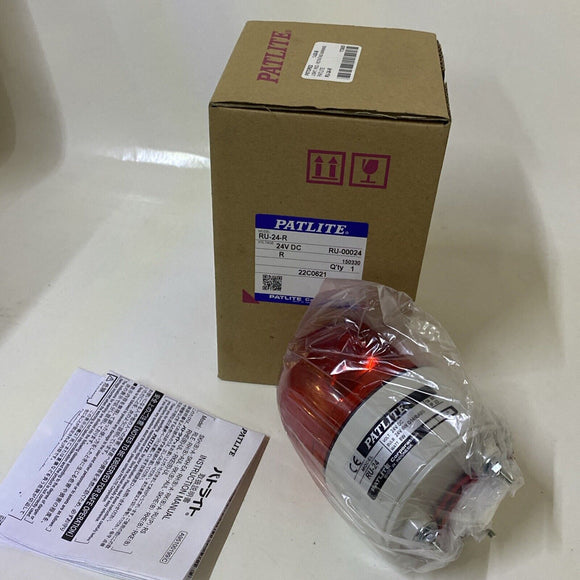 Patlite RU-24-R Mini Red Revolving Warning Light 24VDC 6W Rotating RU24