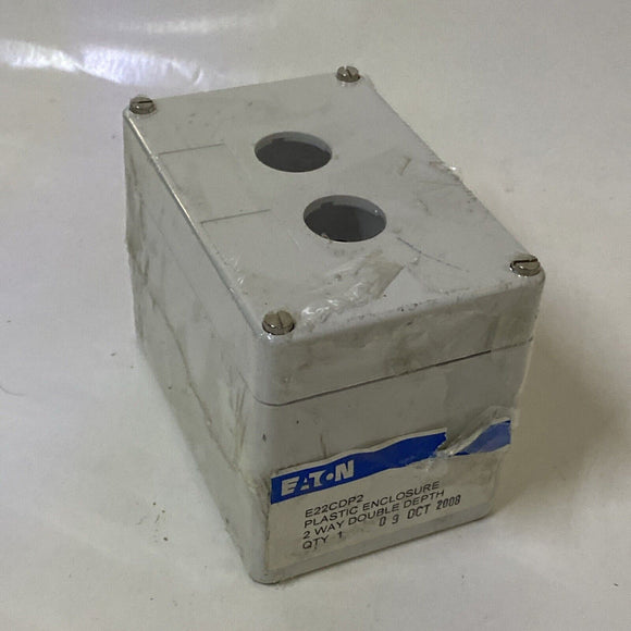 Eaton E22CDP2 Plastic2 Way Pushbutton Enclosure Double Depth 2 Holes