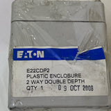 Eaton E22CDP2 Plastic2 Way Pushbutton Enclosure Double Depth 2 Holes