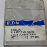 Eaton E22CDP2 Plastic2 Way Pushbutton Enclosure Double Depth 2 Holes