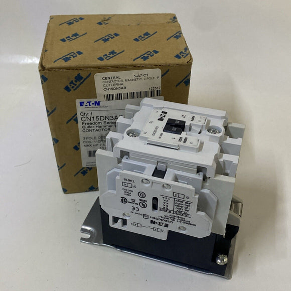 Eaton CN15DN3AB Contactor Freedom Series 3 pole 27 Amp 50/60 Hz Open Type