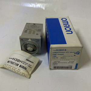 Omron H3BH-8 Timer Power Off Delay DIN 24 VDC Time Range .05-10 Min