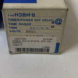 Omron H3BH-8 Timer Power Off Delay DIN 24 VDC Time Range .05-10 Min