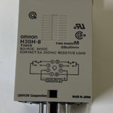 Omron H3BH-8 Timer Power Off Delay DIN 24 VDC Time Range .05-10 Min