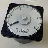 Hoyt LS-110-5A5A 4.5" AC Ammeters 0-5A Square Long Scale Rectifier