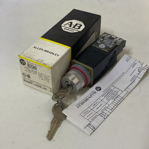 Allen Bradley 800MR-H48BLAS Selector Switch 2 Positions Series C With 2 Keys