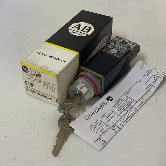 Allen Bradley 800MR-H48BLAS Selector Switch 2 Positions Series C With 2 Keys