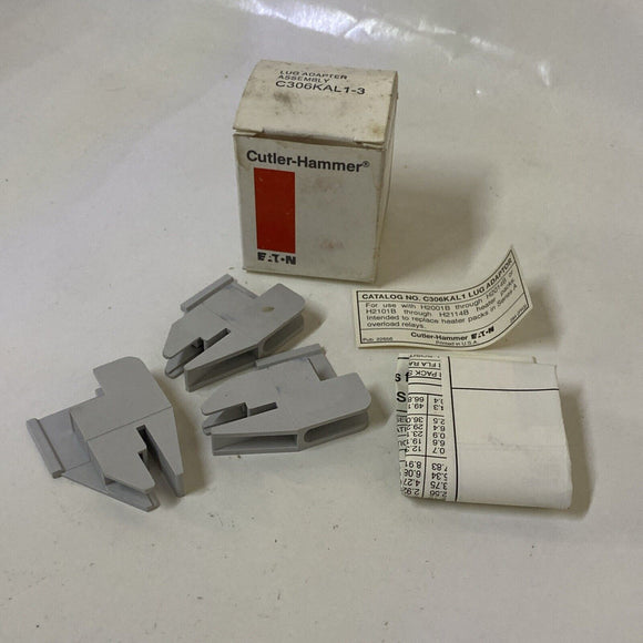 Cutler Hammer C306KAL1 Eaton Lug Adapter Assembly Set of 3