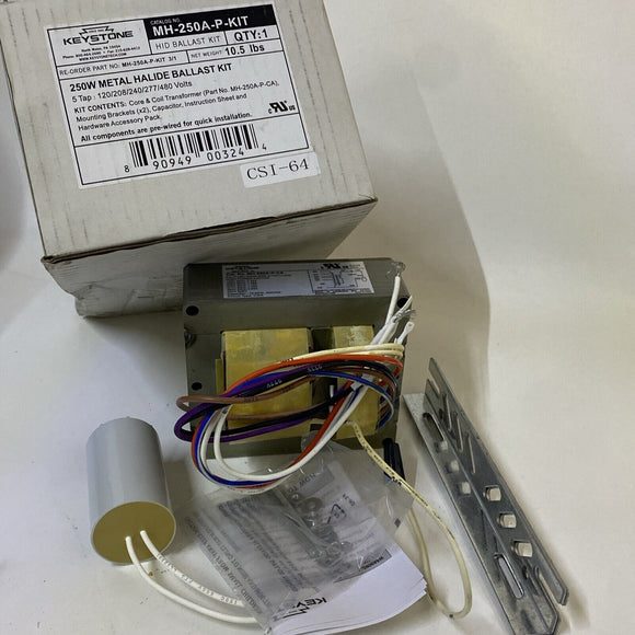 Keystone MH-250A-P-KIT 250 Watt Metal Halide HID Ballast Kit 5 Tap