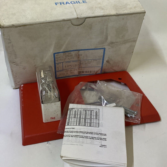 Wheelock LSP-12-HFR Remote Strobe Retrofit Plate Red 105180 15.0 CD