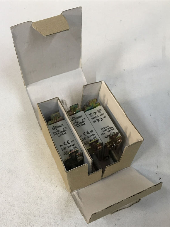 *Box of 3* Weber NH00C-KTF 100A Fuses 500V