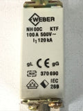 *Box of 3* Weber NH00C-KTF 100A Fuses 500V