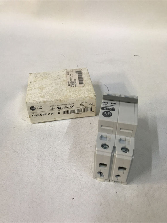 Allen Bradley 1492-CB2H150 Ser C Manual Motor Controller 15A 5HP 480Y/277V 1ph