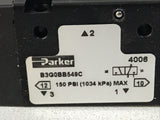 Parker B3G0BB549C Single Solenoid 3-Way 2-Position Valve 150 PSI MAX P2E-KV32C