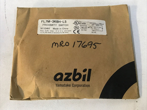 *SEALED* Azbil FL7M-3K6H-L5 Proximity Switch DC12/24V 100mA N1104Kf