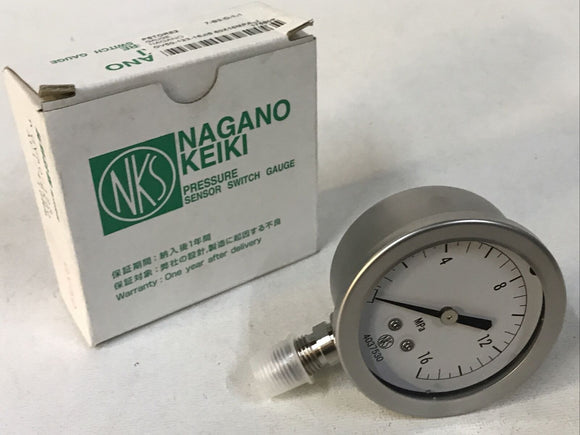 Nagano Keiki GV50-123 AU1/4Bx60 16mPa Pressure Sensor Switch Gauge