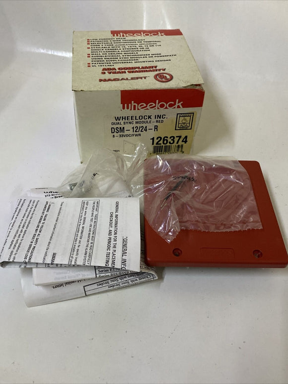Cooper Wheelock DSM-12/24R Dual Sync Module DSM1224R RED