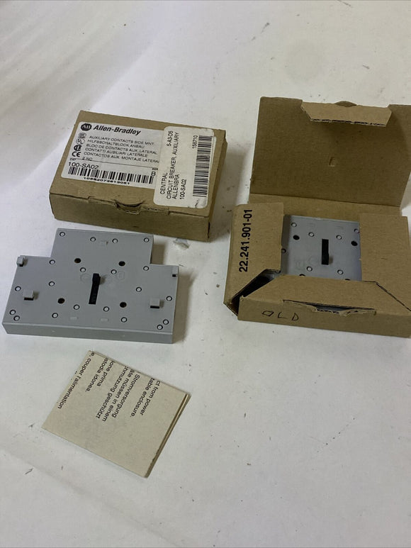 ALLEN BRADLEY 100-SA02 AUXILIARY CONTACTS SIDE MNT 2 NC SER. B LOT OF 2