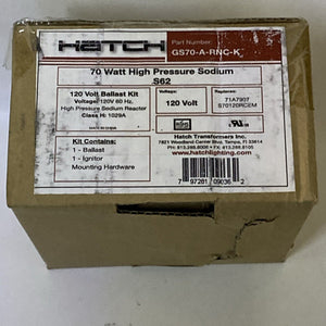 Hatch GS70-A-RNC-K HPS 70W 120V Ballast Kit - Ignitor + Cap Sealed